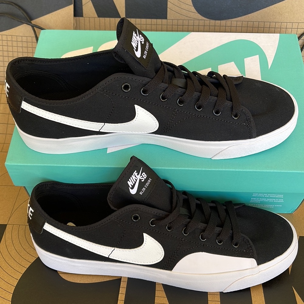 Nike SB Blazer Court Black/White-Black Men’s sneakers - Picture 5 of 16